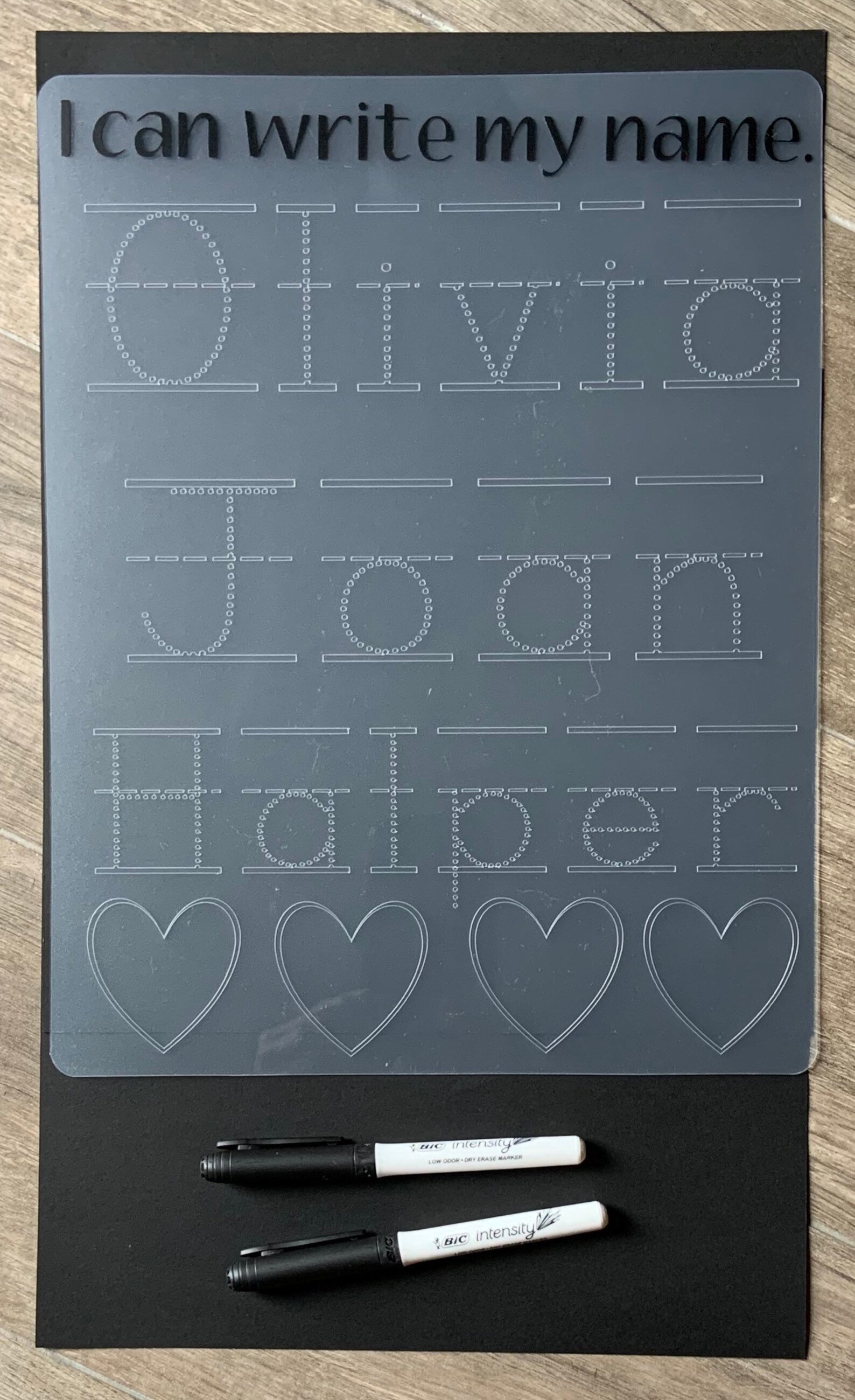 Dry Erase Learning Letter Tracing Mat/prek Tracing Numbers Etsy UK