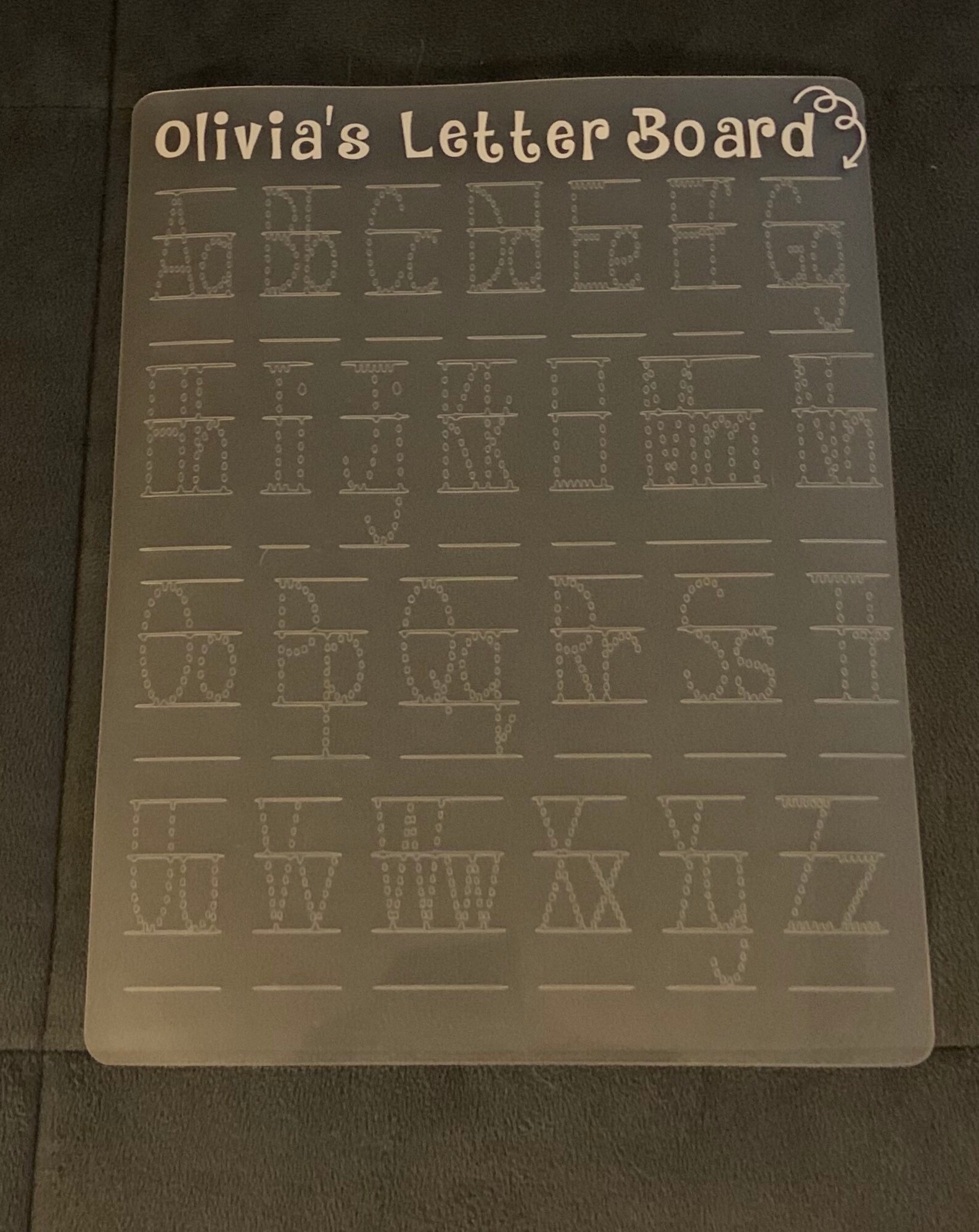 Dry Erase Tracing Mat/name Tracing Mat/counting Tracing Etsy