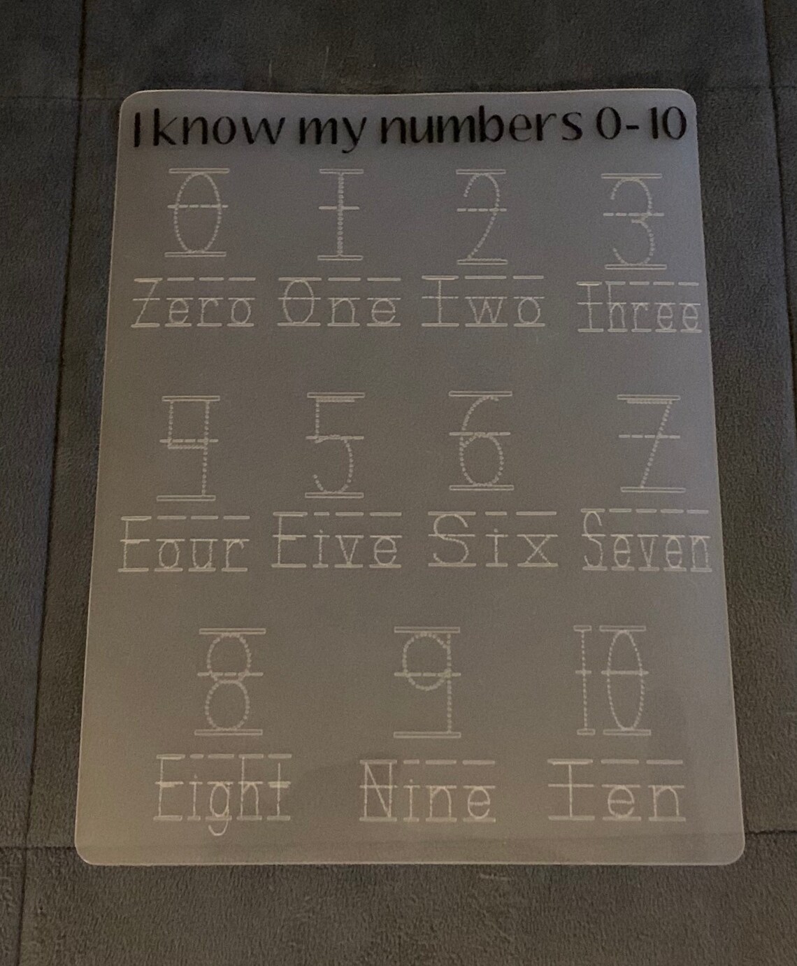 Dry Erase Tracing Mat/name Tracing Mat/counting Tracing Etsy