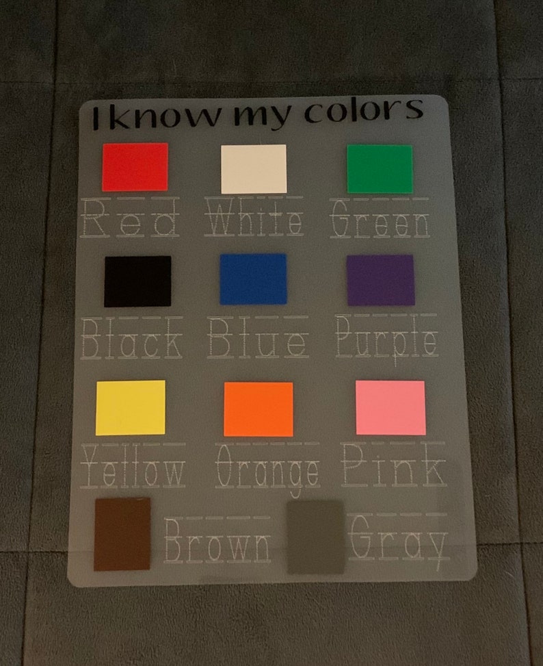 Dry Erase Tracing Mat/name Tracing Mat/counting Tracing Etsy