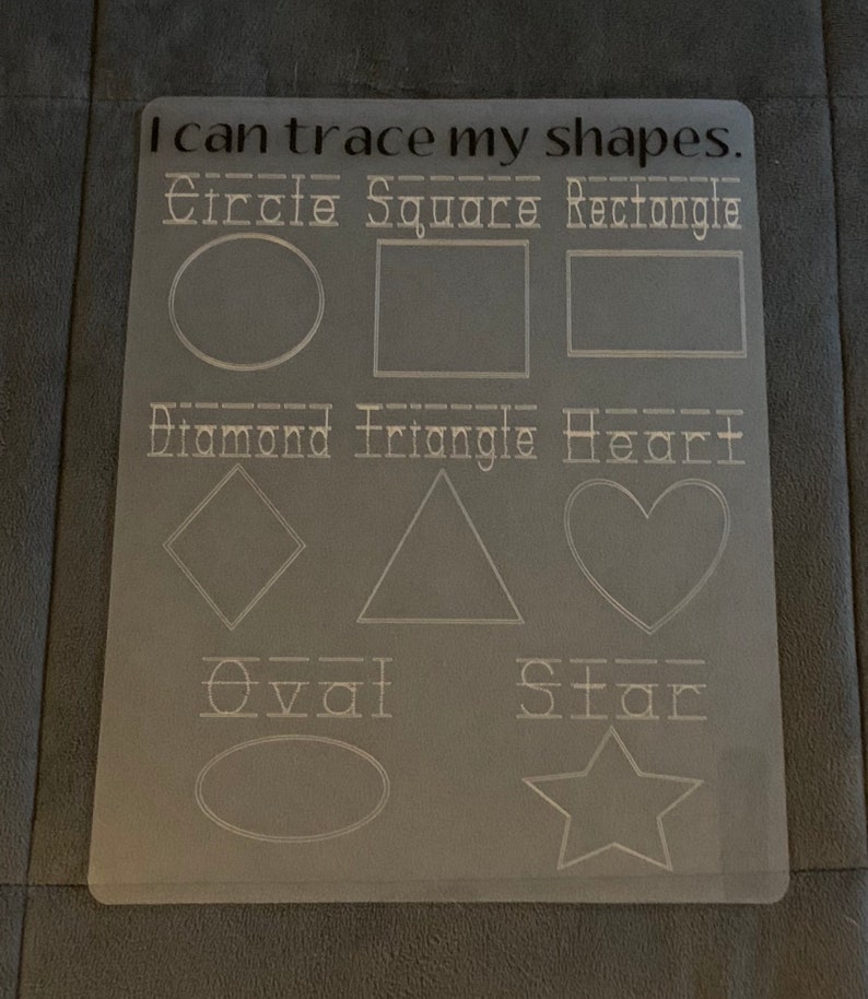 Dry Erase Tracing Mat/name Tracing Mat/counting Tracing Etsy