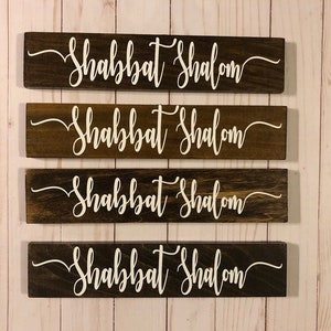 Personalized Shabbat Shalom Wooden Statement Sign/Jewish Decor/Jewish Holiday Gift/Religious Home Decor/Personal Teacher Sign/Wood Decor