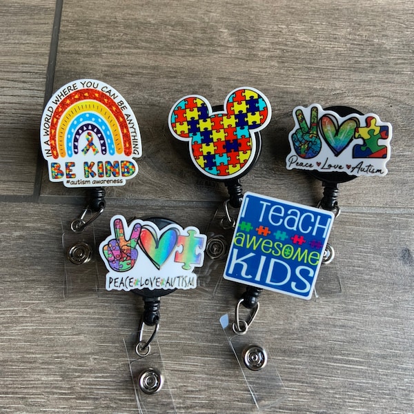 Autism Badge Reel - Etsy