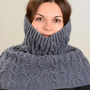 Hooded Scarf Knitting Pattern PDF - Etsy