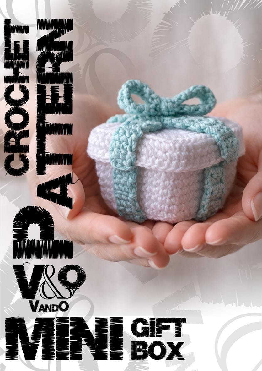 Little Gift Box Pattern Mini Crochet Gift Box Pattern PDF, Small Decorative Box With Bow, Candy ...