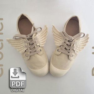 Shoe Angel Wings Crochet Pattern Shoe Wings PDF Crochet Shoe Wings Pattern Crochet Wings Shoe Accessory Crochet Pattern