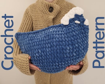 Giant Chicken Crochet Pattern Pillow Toy Decor