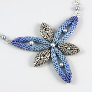 Starfish necklace - matt blue