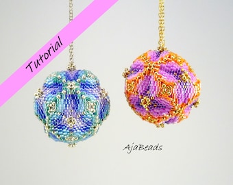 Beaded ball 4cm with 3D surface - tutorial