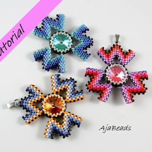 Tutorial perline - Ciondolo Wanda con rivoli Swarovski