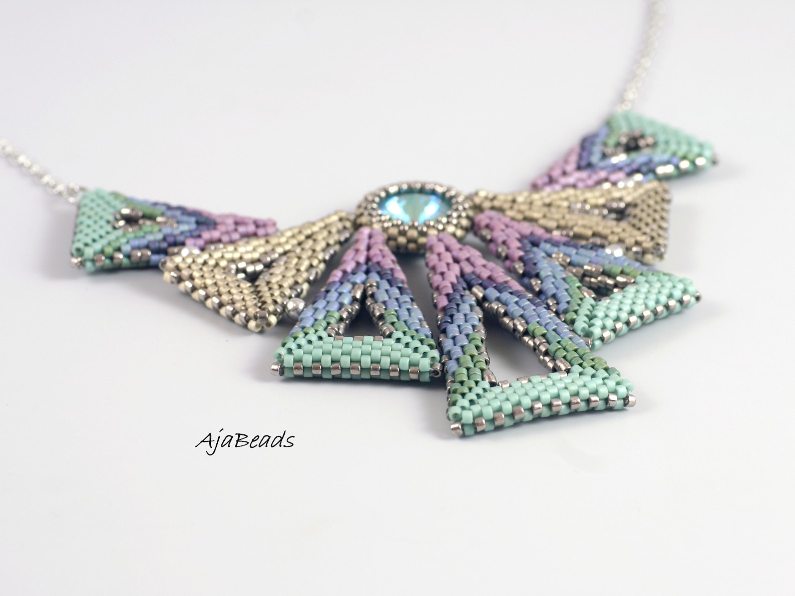 Multicolor - Handmade Wooden Bird Beaded Necklace Set 02
