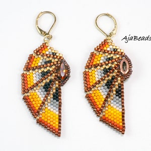 Beading tutorial Wings pendants and earrings image 5