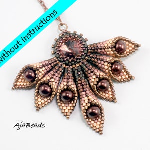Olivia pendant - brown-pink - a kit WITHOUT instructions