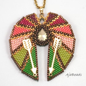 Beading tutorial Wings pendants and earrings image 10