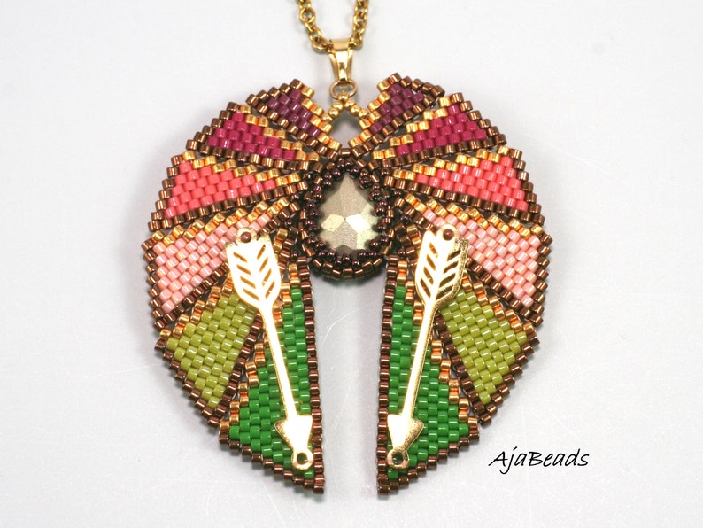 Beading tutorial Wings pendants and earrings image 10