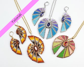 Beading tutorial - Wings - pendants and earrings