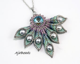 Olivia pendant - pink-blue-green