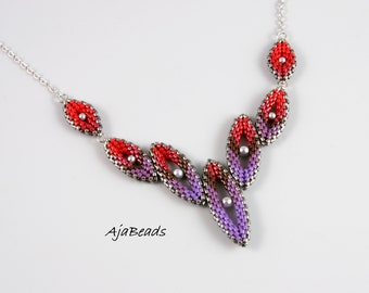 Vicky necklace - red-purple