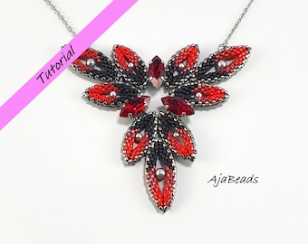 Tutorial na koraliki - Gladys - naszyjnik koralikowy z nawetami