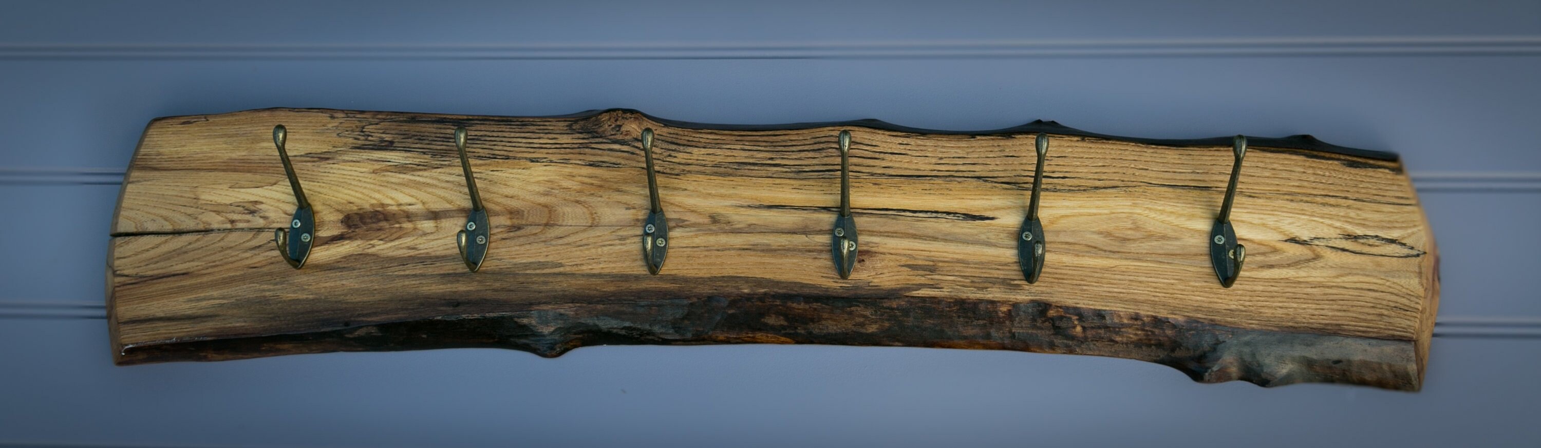 Live Edge English Elm Coat and Hack Rack and Shelf Live Edge English Elm Coat and Hack Rack and Shelf