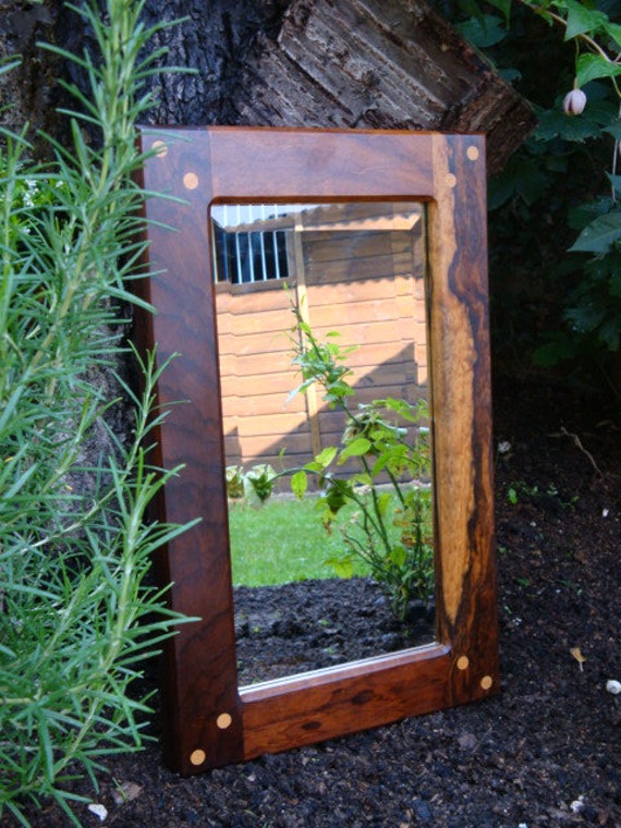 Items similar to Wooden Mirror Natural Imbuya Large on Etsy