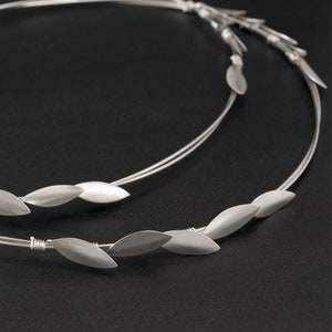 Sterling Silver Olive Leaf Stefana Crowns: Greek Wedding Tiara