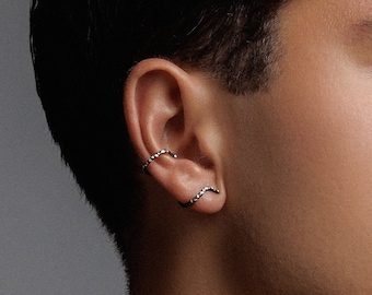 Ear Cuff Tentáculo de Pulpo, Plata 925, Joyería Steampunk para Hombre