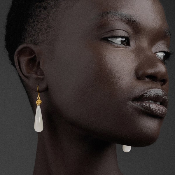 Teardrop Wedding Earrings Etsy