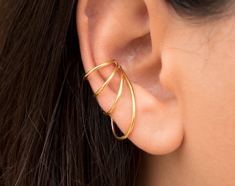 Sterling Silver Ear Cuff: Non Pierced Earring Wrap