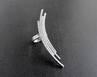 Handmade jewelry gift Ear crawler earcuff non pierced ear cuff earring silver no piercing wrap pierceless earring Trendy