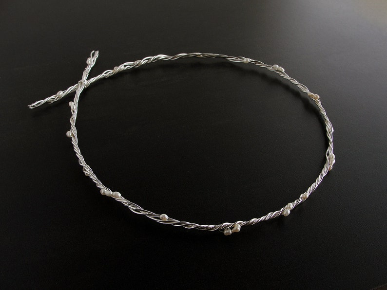 \u03c3\u03c4\u03ad\u03c6\u03b1\u03bd\u03b1 \u03b3\u03ac\u03bc\u03bf\u03c5 handmade stefana with freshwater pearls headband tiaras Sterling silver stefana pair of greek orthodox wedding crowns