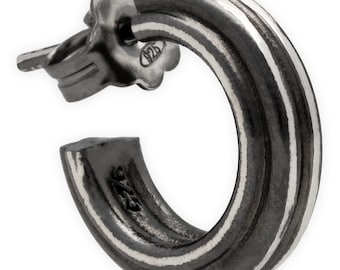 Sterling silver Hoop Earring for Men Jewelry Punk Rock Mens Stud Earring mens gift for men birthday gift
