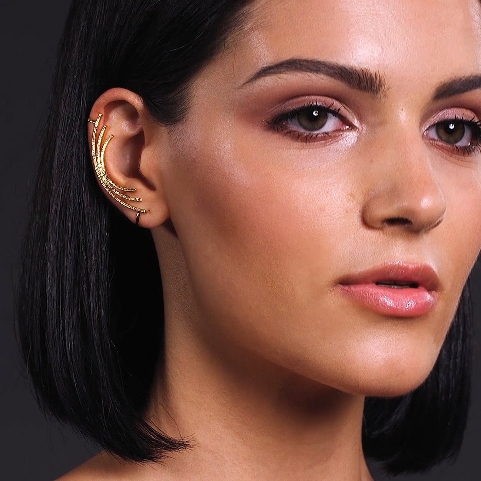 Rose Gold Earring Cuff Earring Non Pierced Ear Climber Earring Etsy