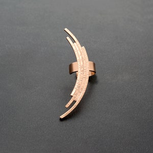 Rose Gold Ear Cuff - No Piercing Gold Ear Climber, gift for her unique  Handmade Earrings