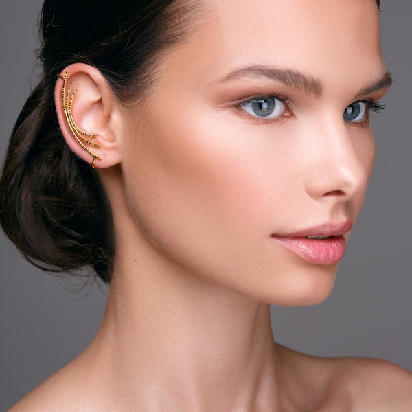 Sterling Silver Ear Cuff Climber: Non-Pierced Handmade Earring