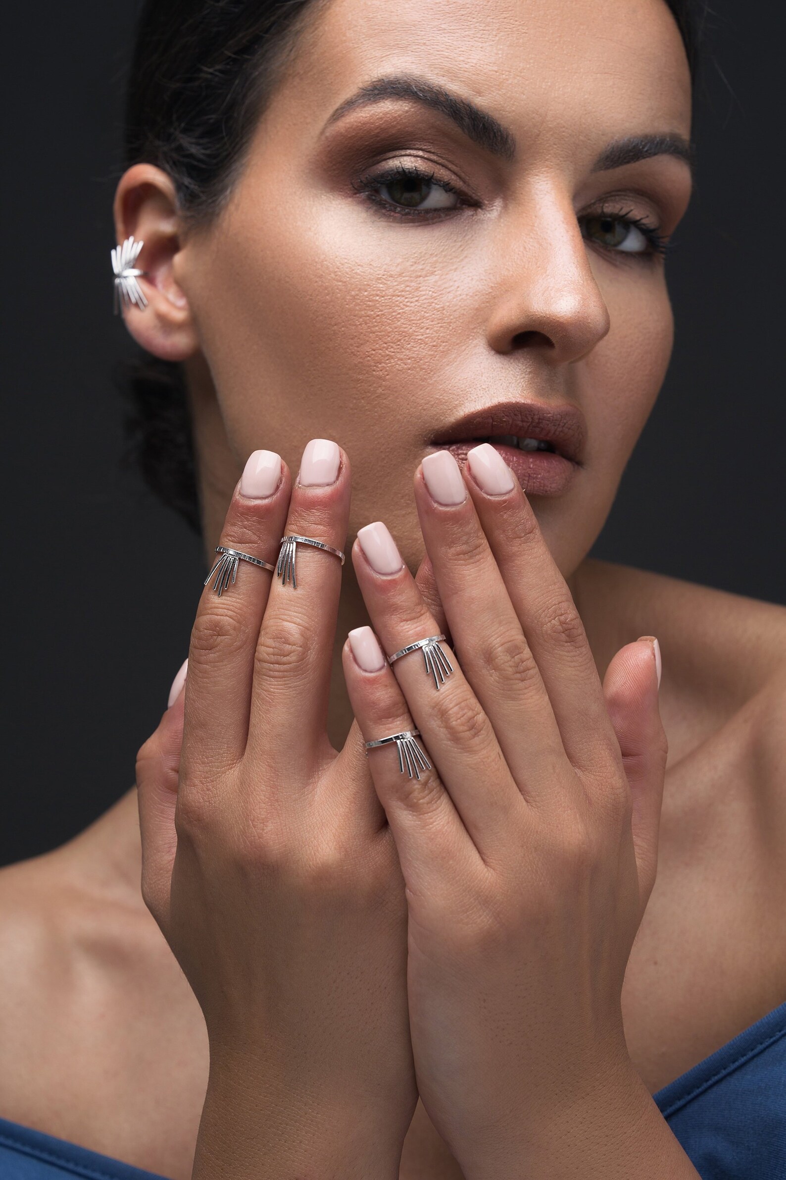 Sterling Silver Knuckle Rings Set of 4 Bohemian Midi Rings for Etsy