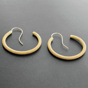 Sterling Silver Hoop Earrings - Large Statement Hoops, Hypoallergenic Big Earrings gift for her  Handmade Earrings