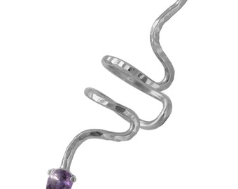 Orecchini A Polsino Serpente Boho Punk: Gioielli Vintage Non Forati A Clip, Anello Elicoidale A Forma Di Serpente, Color Nero, Regalo Originale Per Ragazze