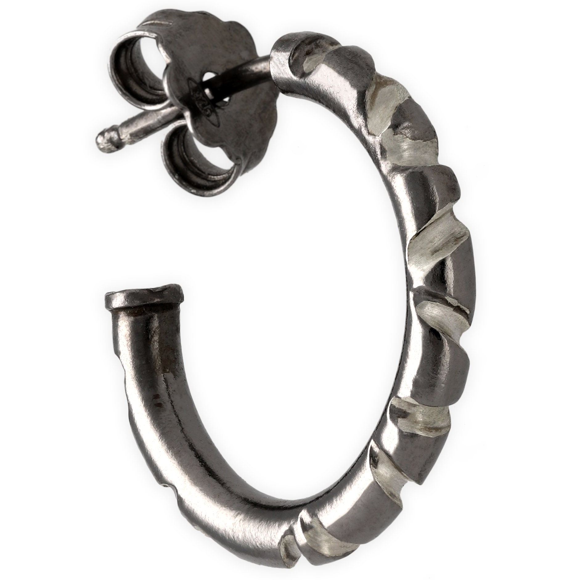 Orecchini A Cerchio Uomo Donna Teschio Piccolo Argento, Acciaio Inox, Stile Punk Rock, Gioielli YS Jewelry
