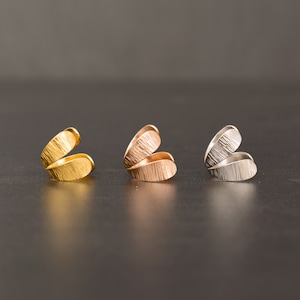 Sterling Silver Rose gold ear cuff no piercing silver earcuff non pierced earcuff minimalist earring unique gift for her