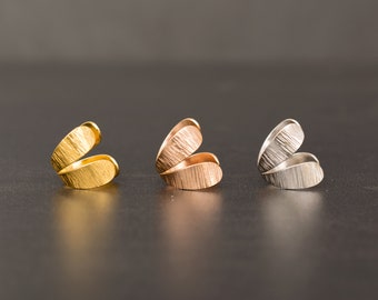 Silber Ear Cuff Roségold, minimalistische Ohrmanschette ohne Piercing