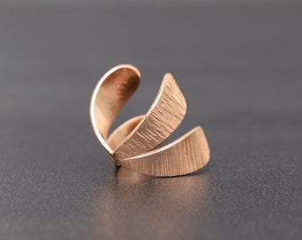 Moeders dag cadeau Sterling zilveren ongebruikelijke oorbel rose gouden oor manchet geen piercing oor wrap oorbel oor manchet oor manchet niet doorboorde oren