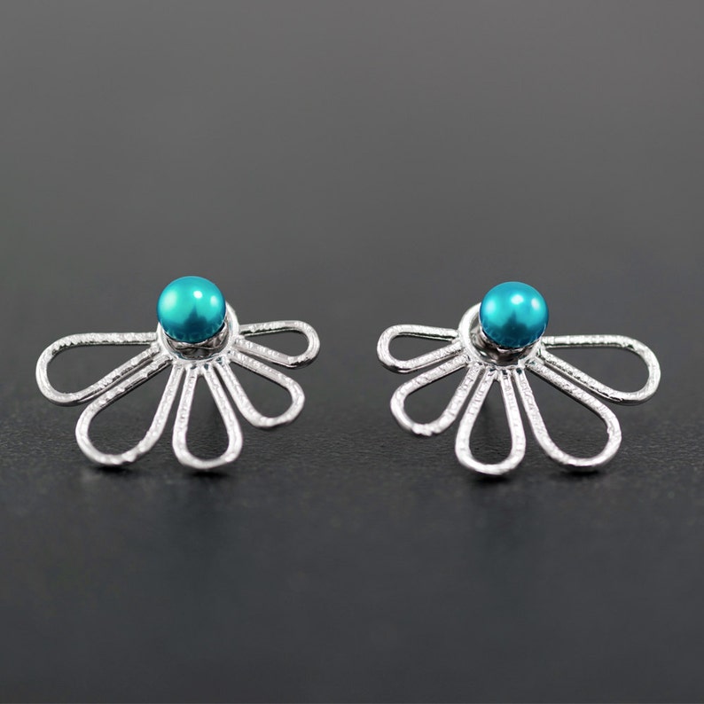 Statement Earring Jackets Ear Jacket Earrings Blue Earrings Etsy