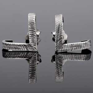 Sterling zilveren heren sieraden Heren oorbellen Sterling zilveren oorbel hengsten voor mannen Stud Earring heren cadeau voor mannen verjaardagscadeau afbeelding 4