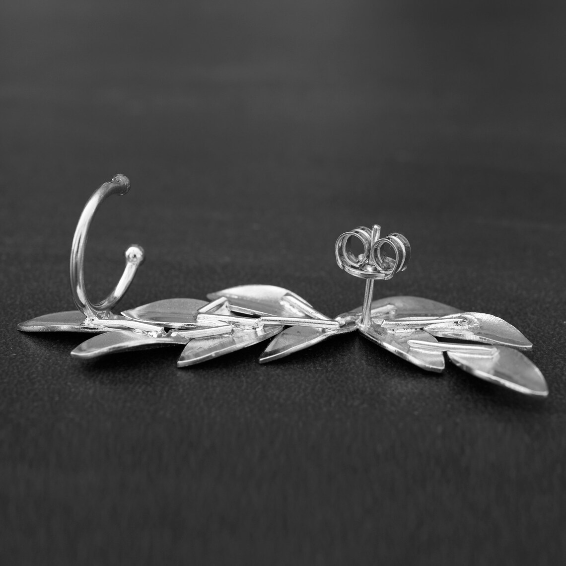 Leaf ear cuff elf ear cuff leaf ear climber sterling Etsy