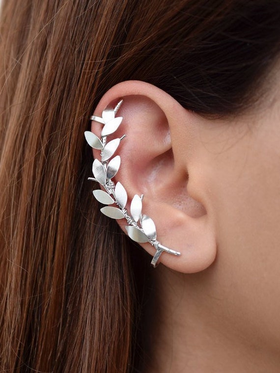 Lobe Ear Cuff in Silver- Left Ear – Lady Grey