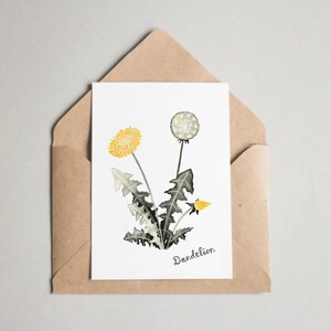 Dandelion folded card