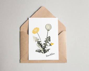 Dandelion folded card