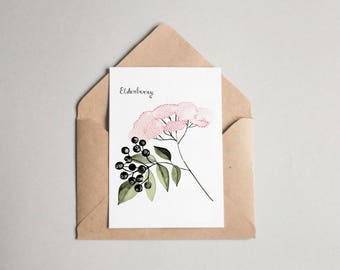 Elderberry folded card