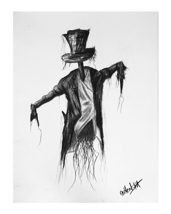 Hitting the High Hat Henry, Charcoal, Fine Art, Black and White, Print